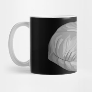 Sleeping Curled Gray Tabby Cat Mug